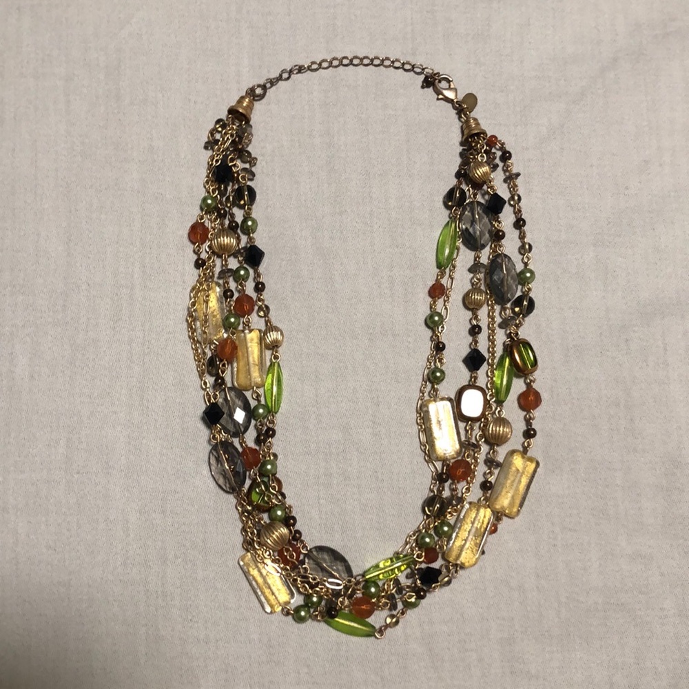 Lia Sophia multilayered beaded necklace